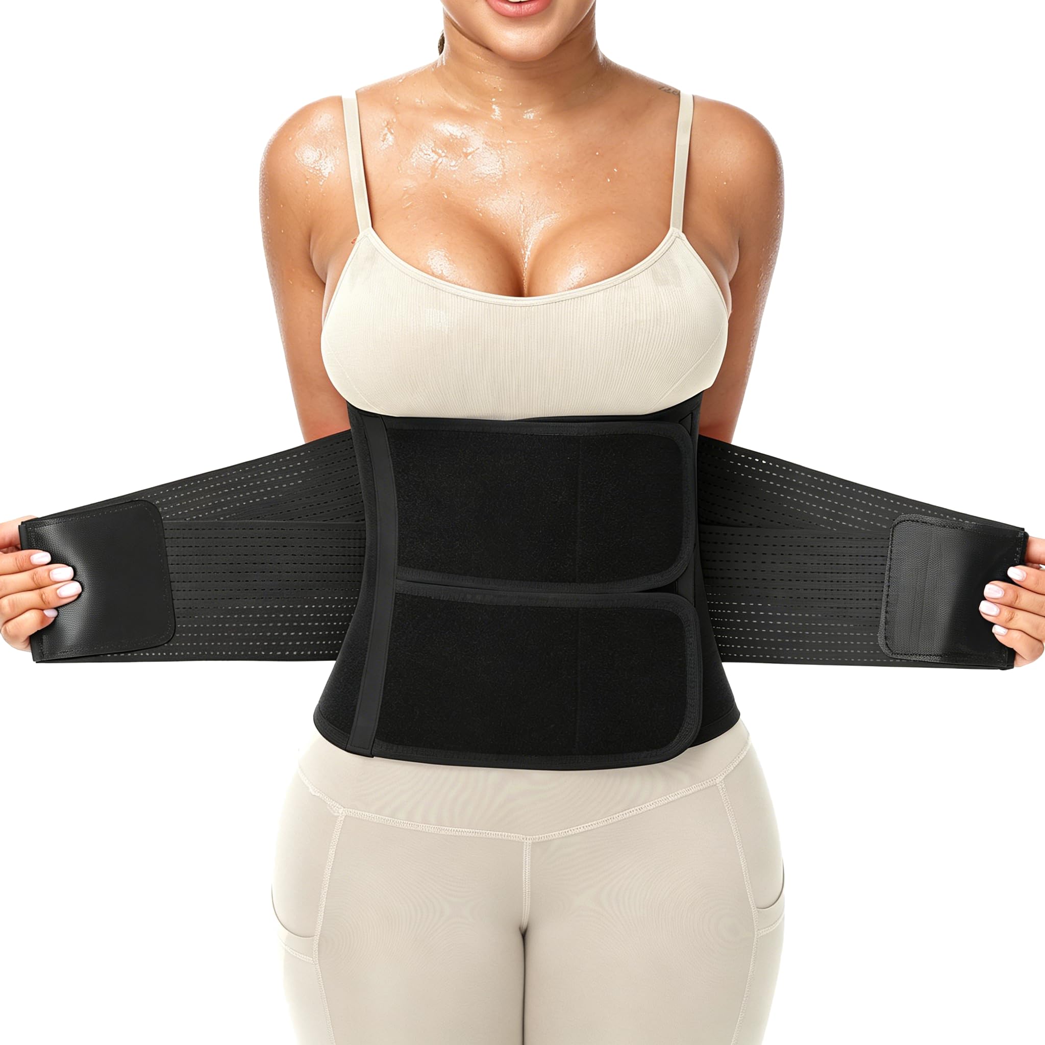 Ceinture d'entraînement pour femme et homme Ceinture abdominale Contrôle du ventre Ceinture d'entraînement Ceinture de sudation Sport Sauna Suit