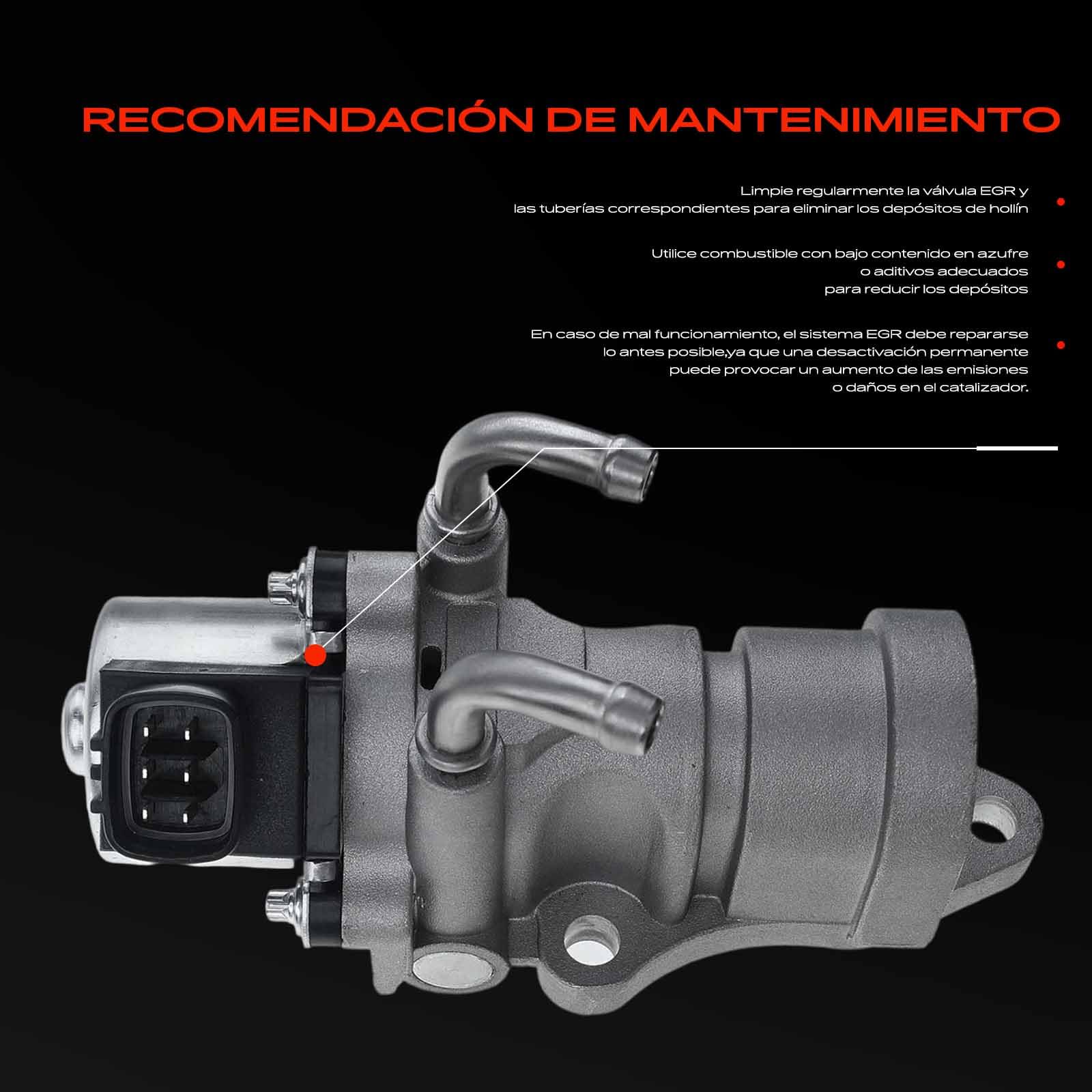 Frankberg Válvula EGR de 6 Polos 25620-27080 | Compatible con A.v.e.n.s.i.s Verso M2, R.A.V 4 II A2, Previa R3