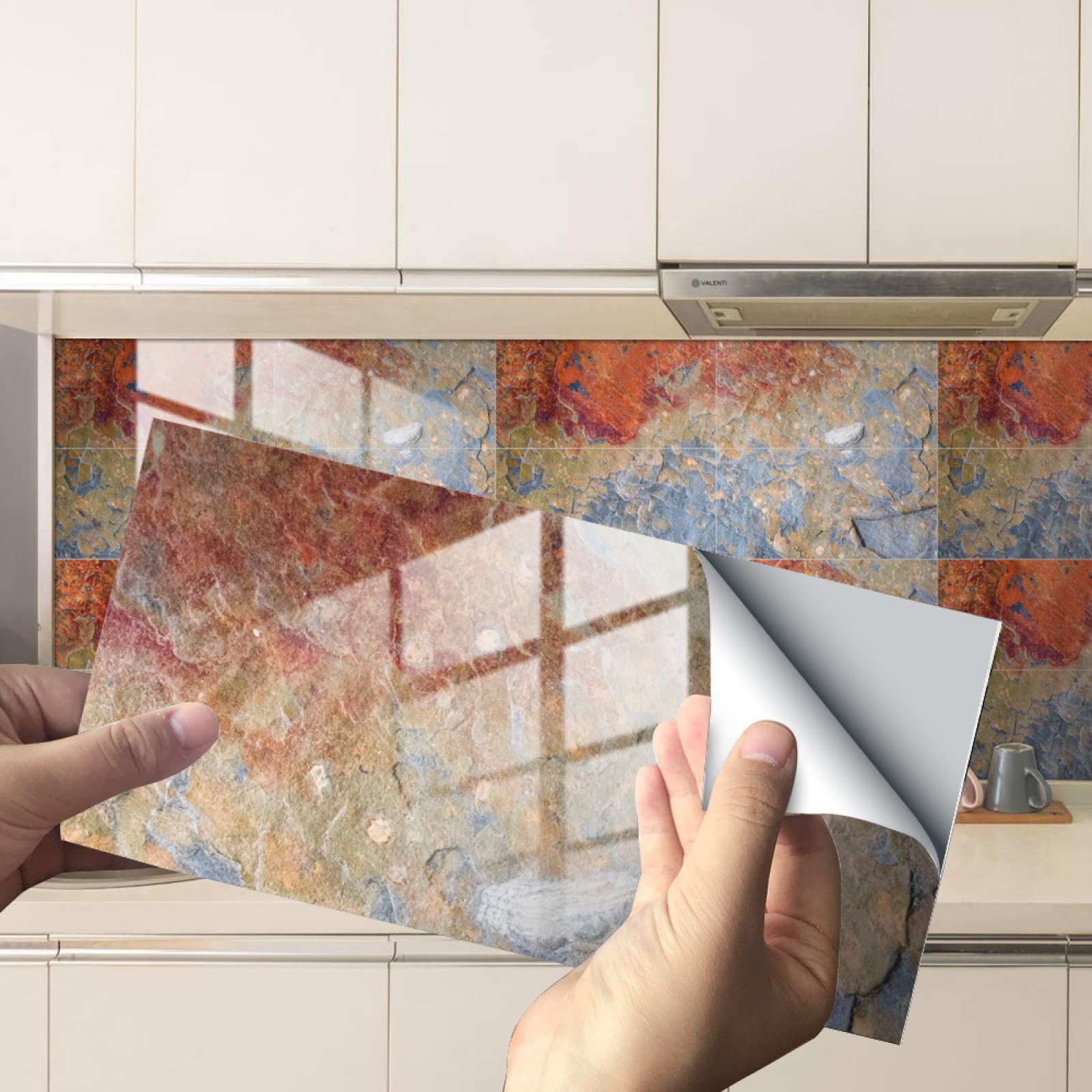 Carrelage Adhésif 15x30CM Dégradé Gris Moderne Credence Adhesive Pour Cuisine Brique,Stickers Muraux Salle De Bains Cuisine Carrelage Adhesif Mural