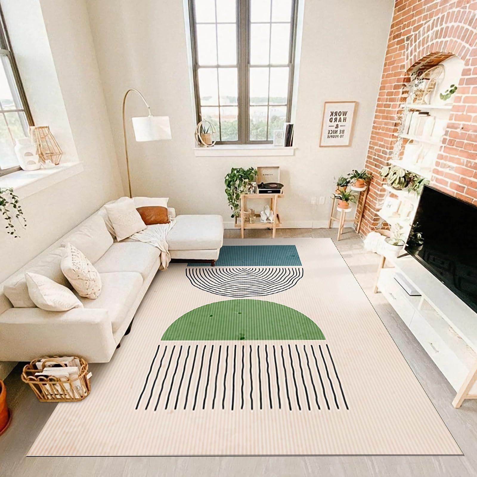 Tappeti per camera da letto Moquette Facile Da Pulire, Color Crema, Verde Blu, Dal Design Minimalista Per La Cameretta Dei Bambini,accessori gaming room,sanat tappeto per soggiorno 60x120cm