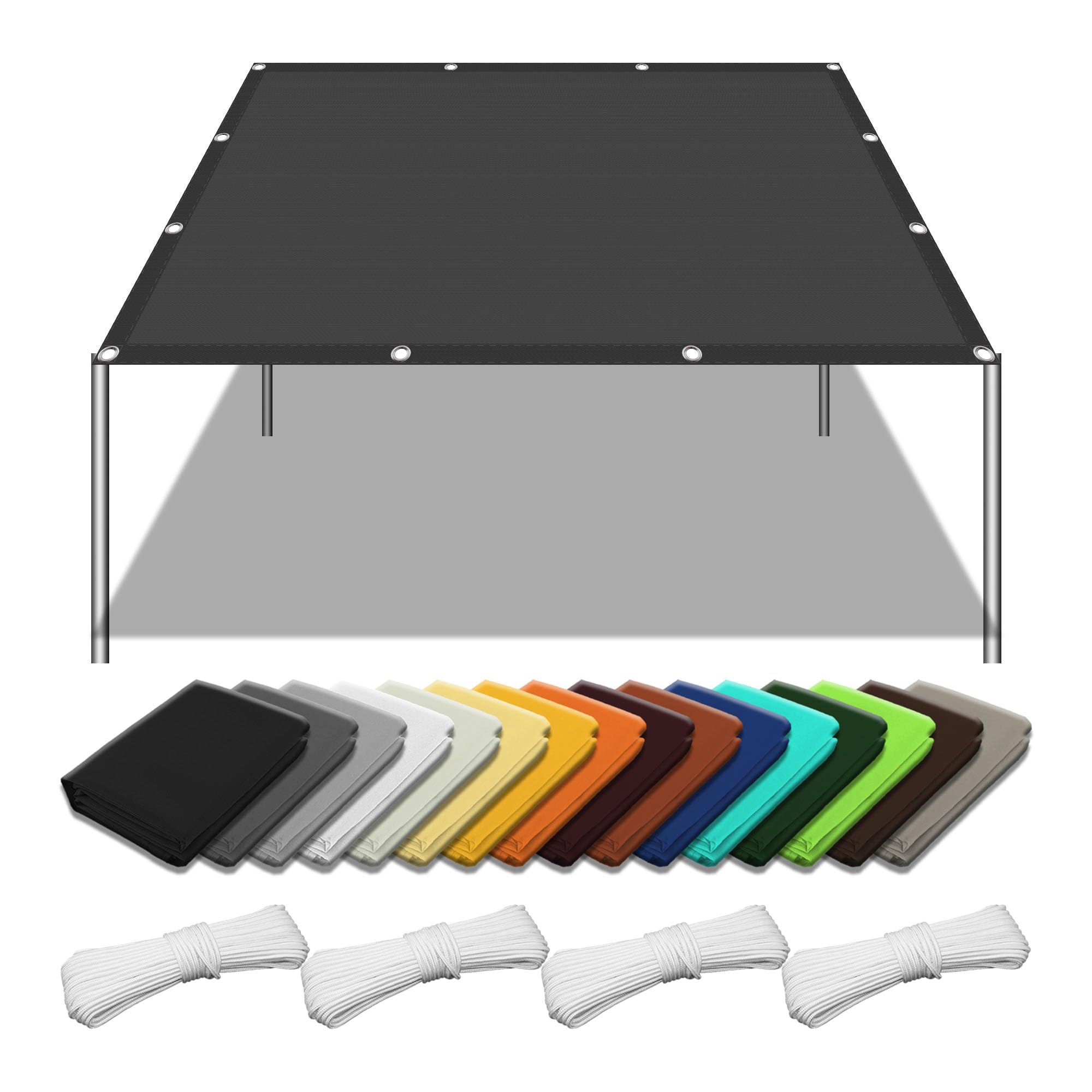 Tibelly Zonnescherm doek Betuwe antraciet gestreept - T402 Tibelly Zonnescherm doek Betuwe antraciet gestreept - T402