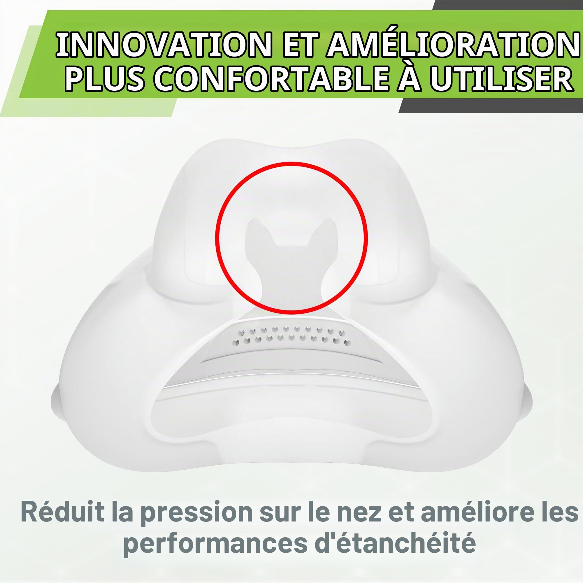 2 Paquets de Coussin de Remplacement pour Airfit F30i, Snugly Fit & Secure Seal Replacement Supplies (M)