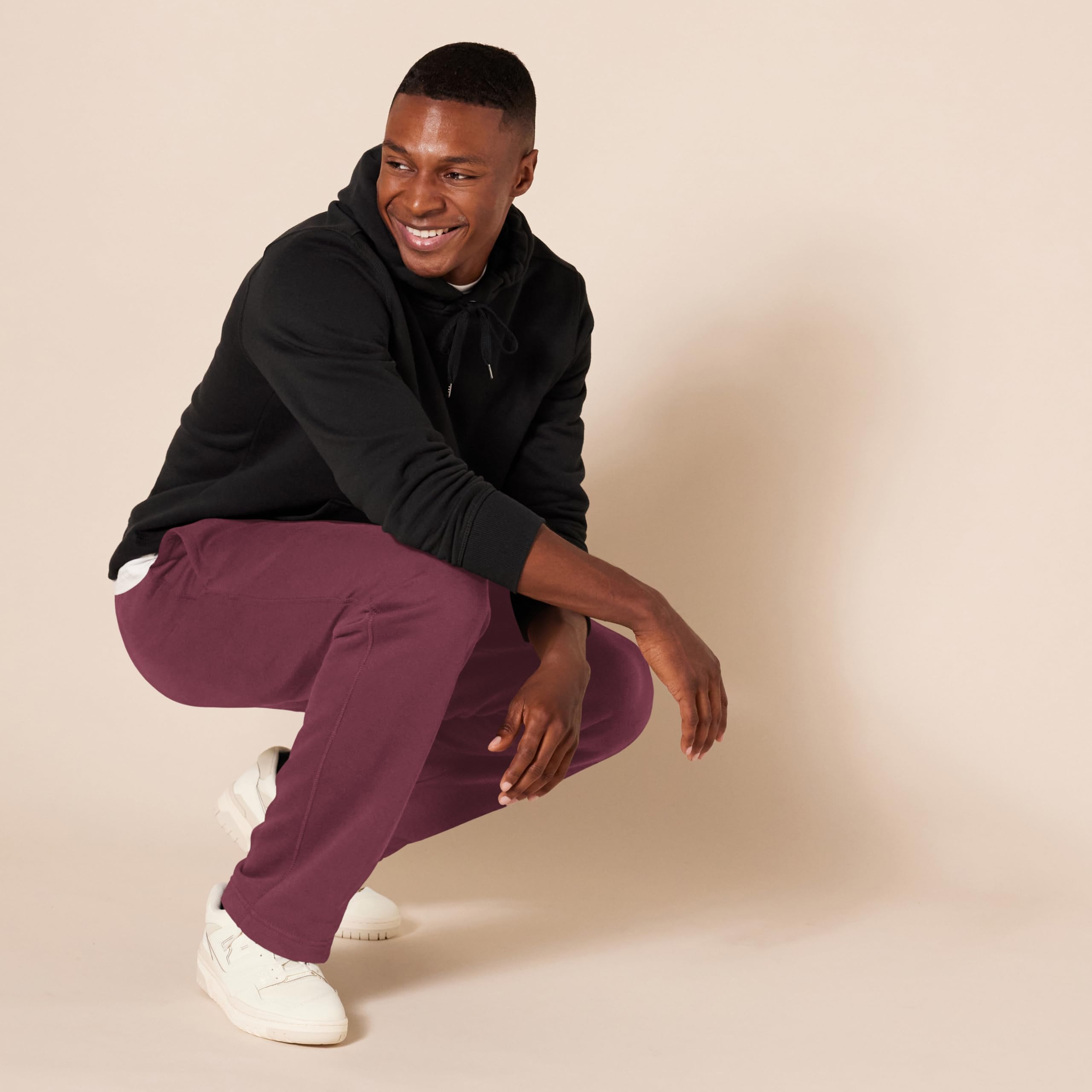 Amazon Essentials Pantaloni Sportivi in Pile con Fondo Aperto (Disponibili in Taglie Extra Forti) Uomo