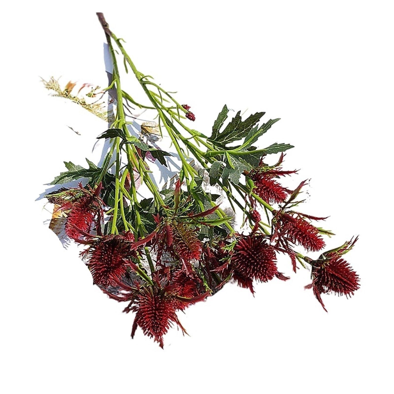 Artificial flower berry branches, artificial thistle spray, for wedding decoration home office desk kitchen, table centerpiece artificial flowers, Christmas decoration, festive autumn decoration, flow