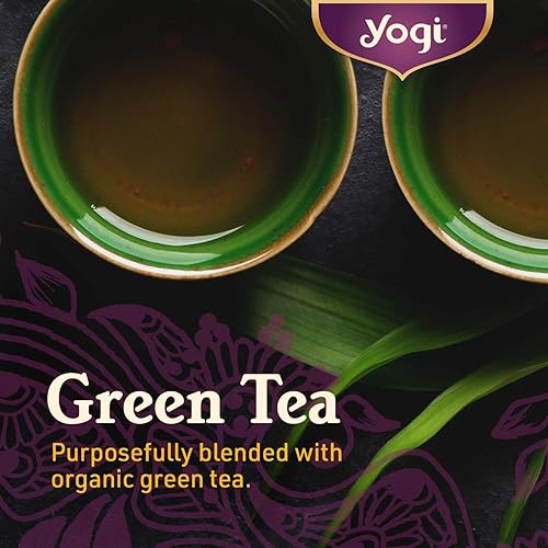 Miniatura 9 de Yogi Tea- Té verde puro (paquete de 6)- Apoya la vitalidad – Genial como té caliente o frío- 96 bolsas de té