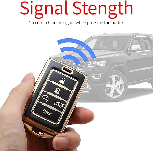 Miniatura 4 de Funda para llavero de Jeep con llavero de TPU de alta calidad, protección completa, compatible con Jeep Grand Cherokee L Grand Wagoneer 2021 2022