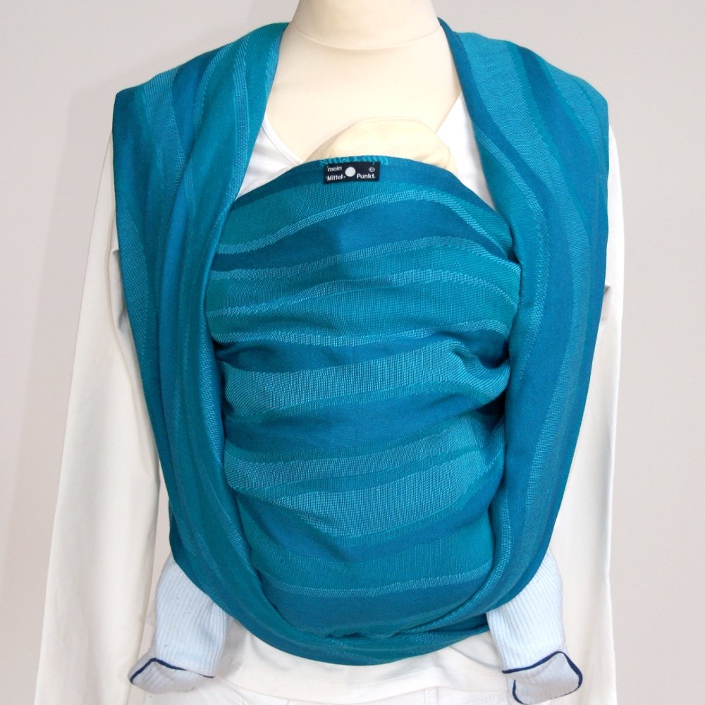 Didymos 447007 Babytragetuch, Modell Wellen acqua, Größe 7