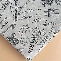 Vista 25 de Sheicon The Yard - Tela con estampado de la Torre Eiffel de París, 60 pulgadas de ancho, diseño de romance francés, vintage, para proyectos