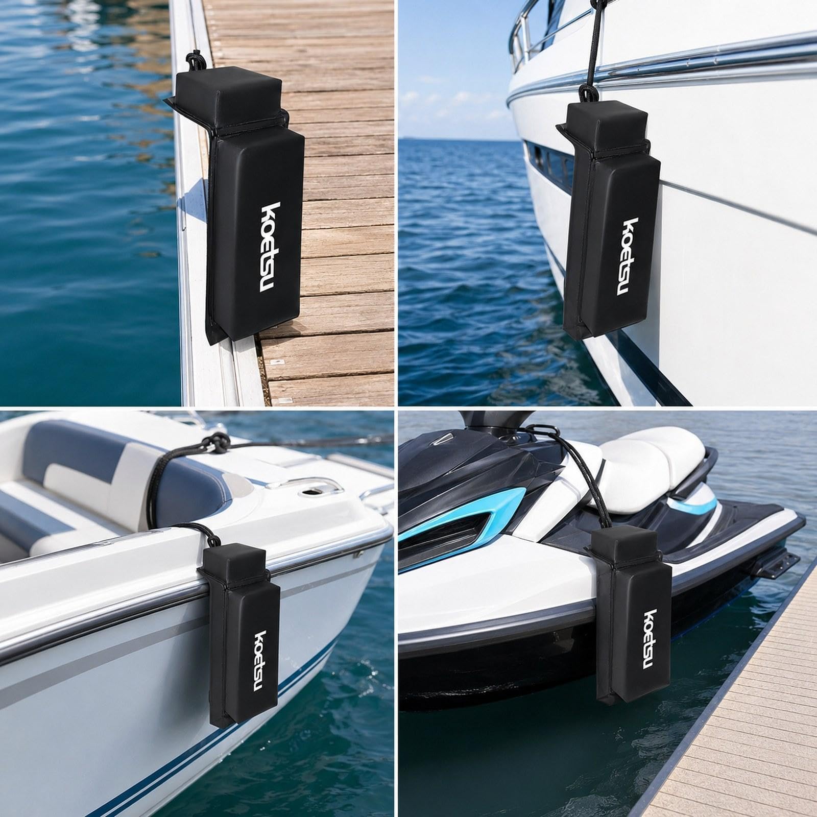 Protezione Barca Cuscino Paracolpi Marinaio Guardia Ponte Imbottitura Rete PVC Resistente agli Urti Fissaggio Pratico con Corda Lunga Adatta per Ormeg