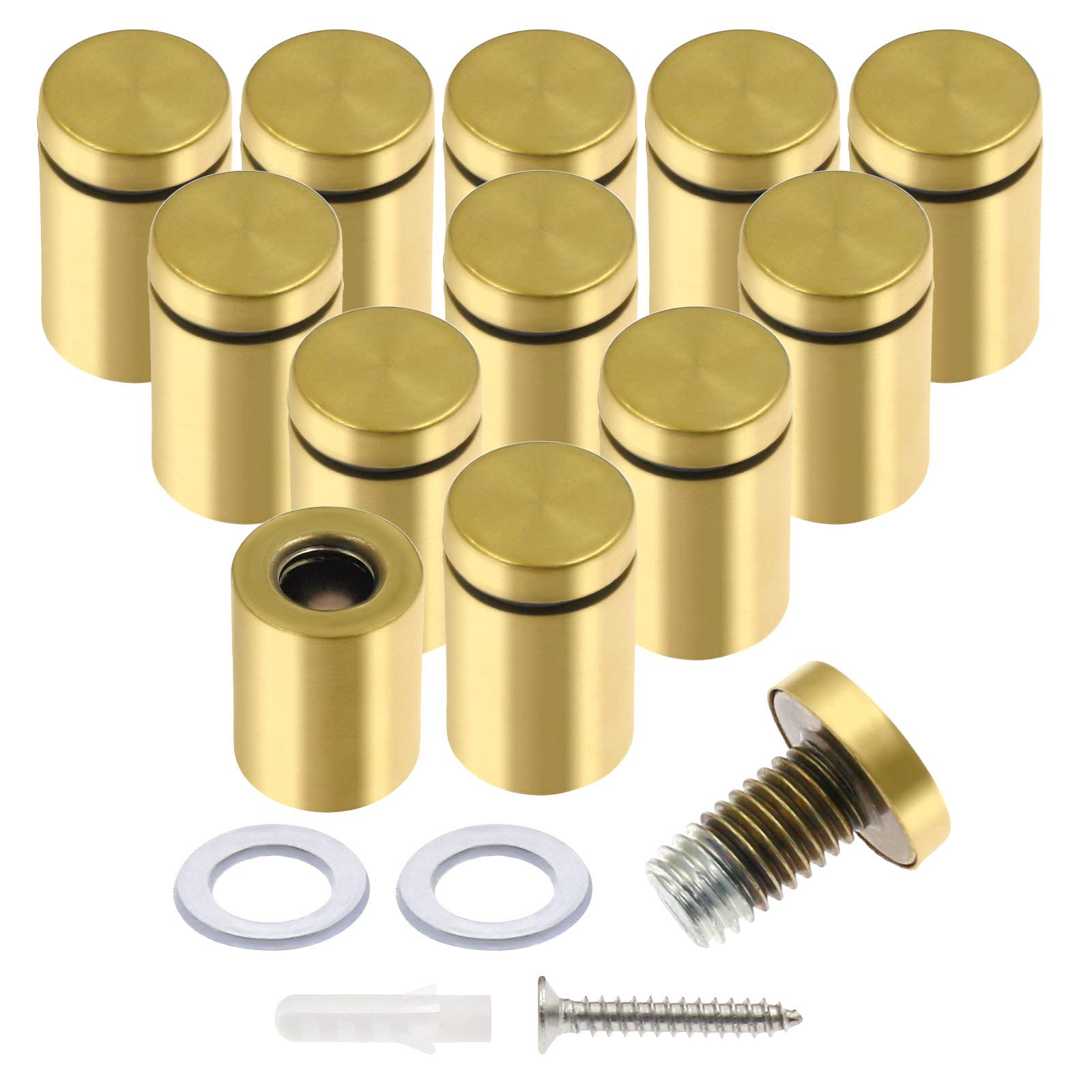 Luomorgo Stainless Steel Standoff Screws, 1/2" x 1", Gold, 12 Pcs — Amazon image 22