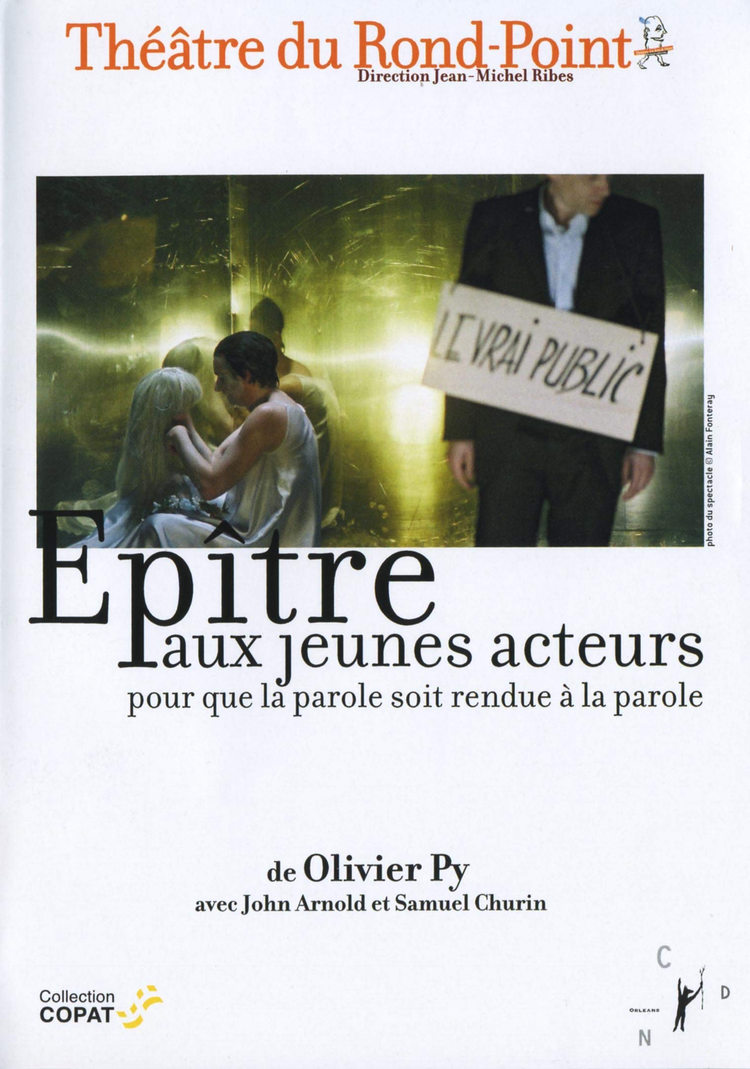 Epître aux jeunes acteurs [DVD] Py, Olivier