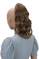 Vista 20 de PRETTYSHOP - Extensión de cabello rizado voluminoso, cola de caballo de 14 pulgadas con clip, resistente al calor