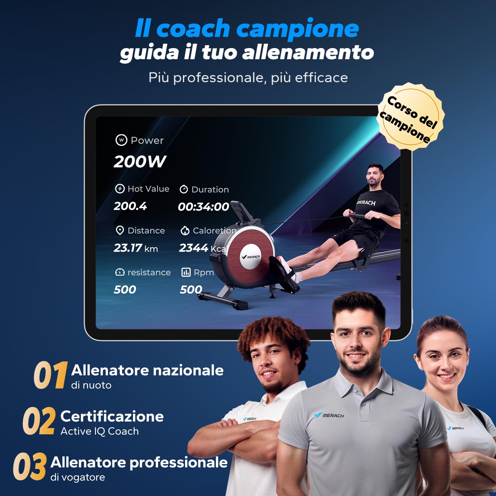 MERACH Vogatore per Casa, 16 Livelli di Resistenza, Vogatore Magnetico Silenzioso con App Esclusiva, Binari Doppi Rafforzati per Maggiore Stabilità, la Scelta Ideale per il Fitness a Casa