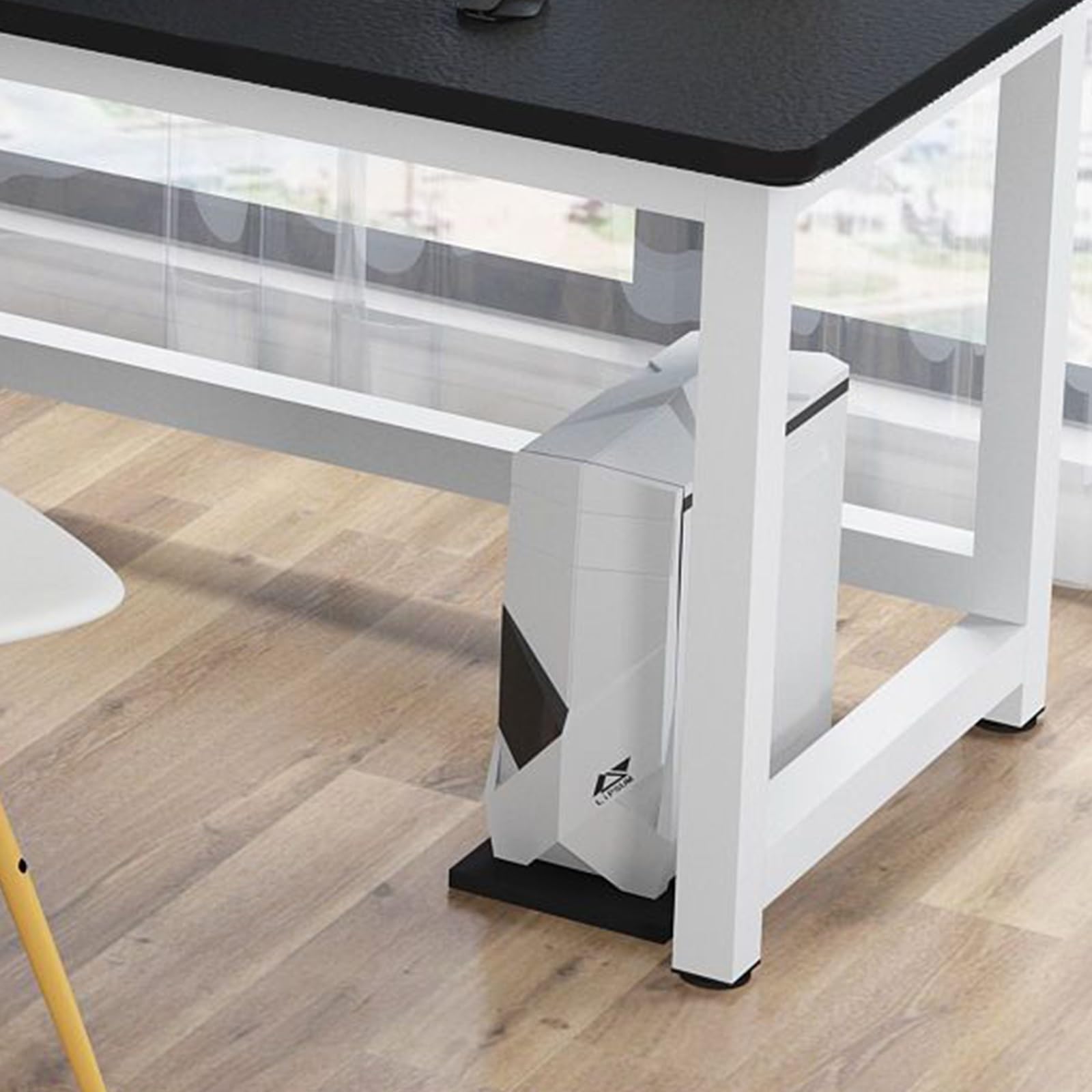Scrivania per computer a forma di L, moderna postazione di lavoro angolare, tavolo da studio compatto per casa e ufficio, ideale per piccoli spazi, 120 x 120 x 75 cm