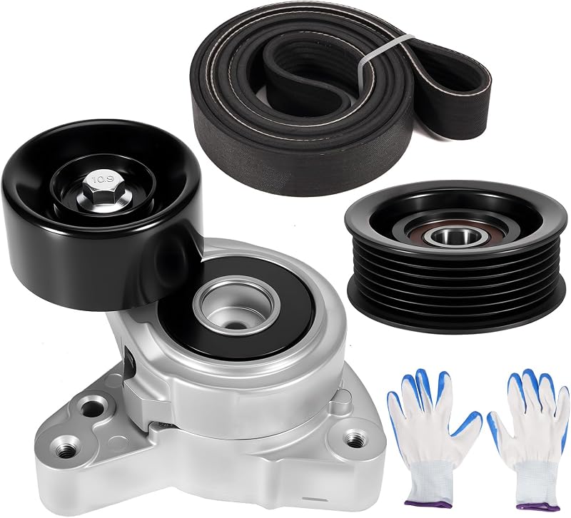 Kit de tensionador, polia guia e correia serpentina Dilomber para Honda CR-V 2.4L 2012–2014 – Conjunto completo