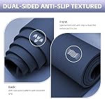 Large Yoga Mat Thick, 76"x32"x0.31"Wide POE Exercise Mat with Non-Slip Surface & Carry Strap, Anti-Tear Workout Mat for Yoga, Pilates, Fitness