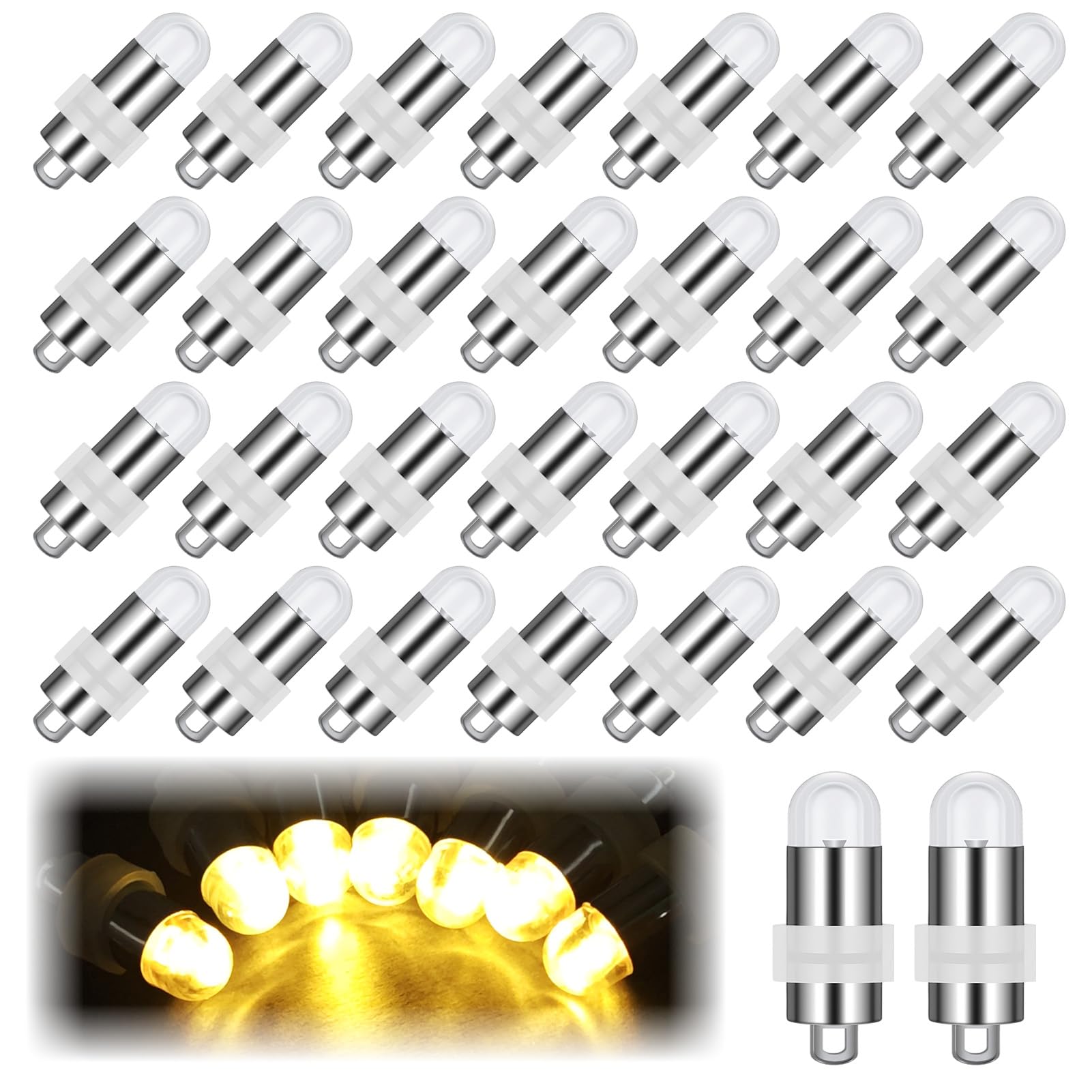 30 Mini Luci LED Bianco Caldo – Per Lanterne, Palloncini E Case Delle Bambole, Fai Da Te - 3