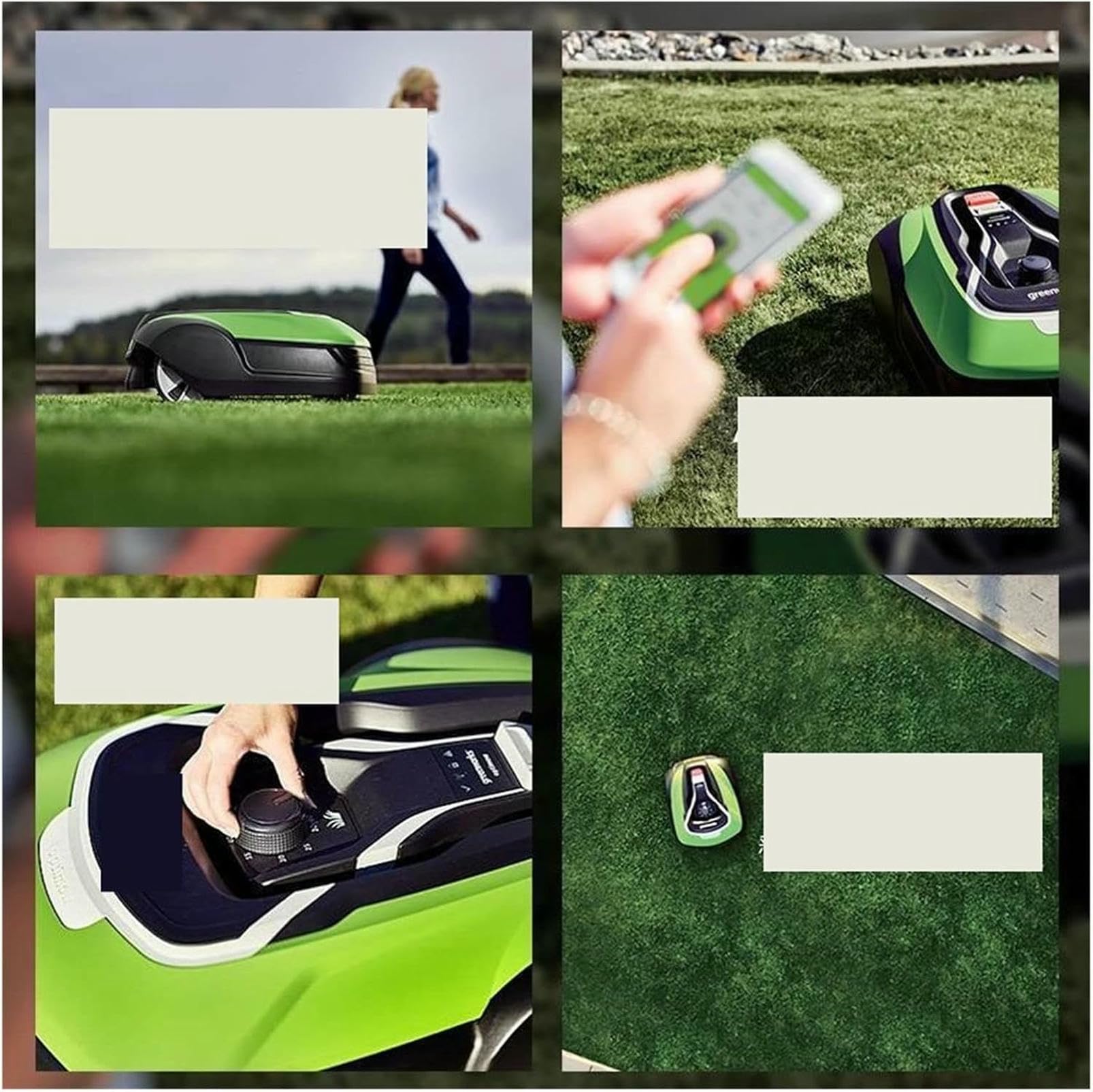 Robot tondeuse à gazon intelligent avec positionnement GPS — vue 3