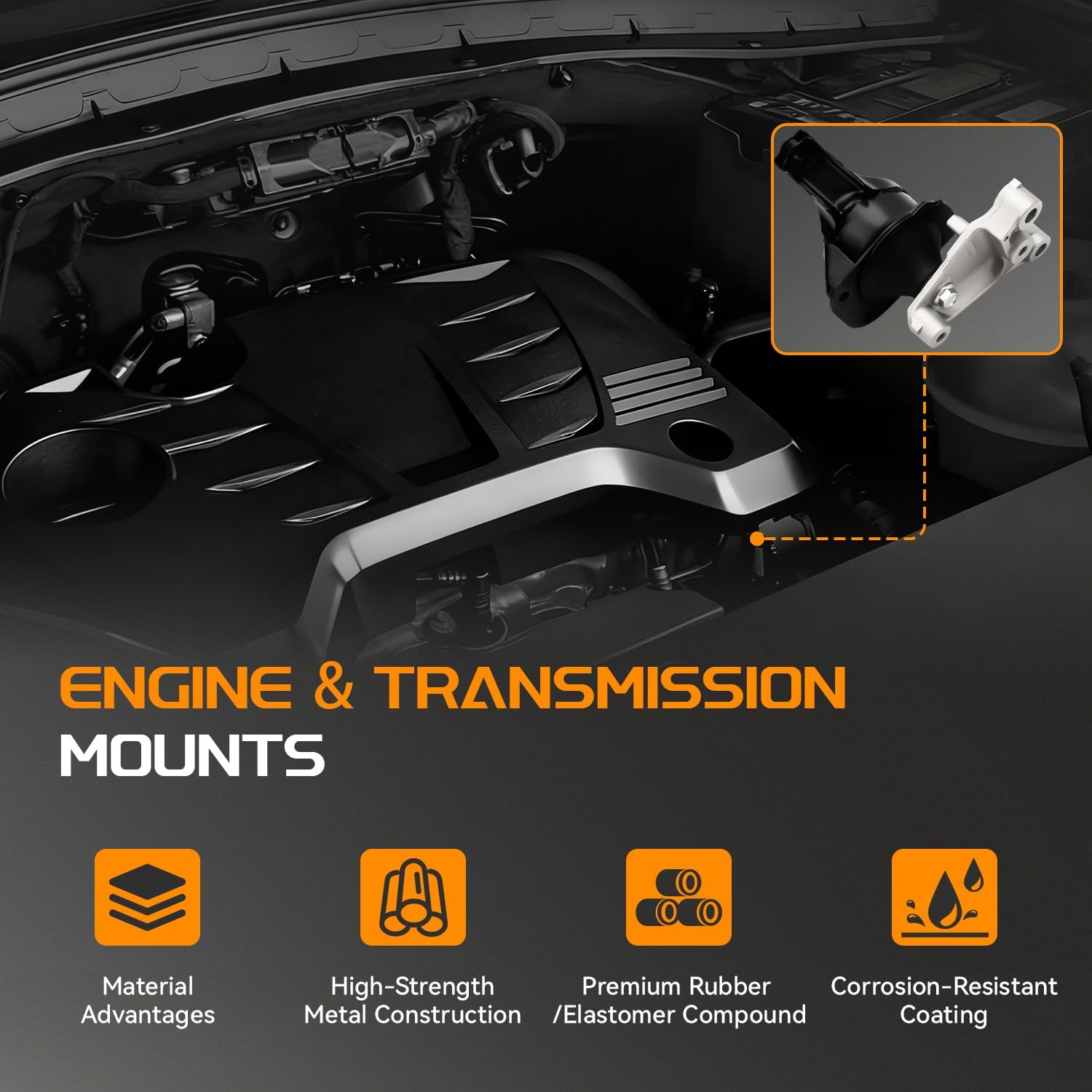 Engine Motor Mount Transmission Mount Set Compatible for Honda Civic 1.8L 2006 2007 2008 2009 2010 2011