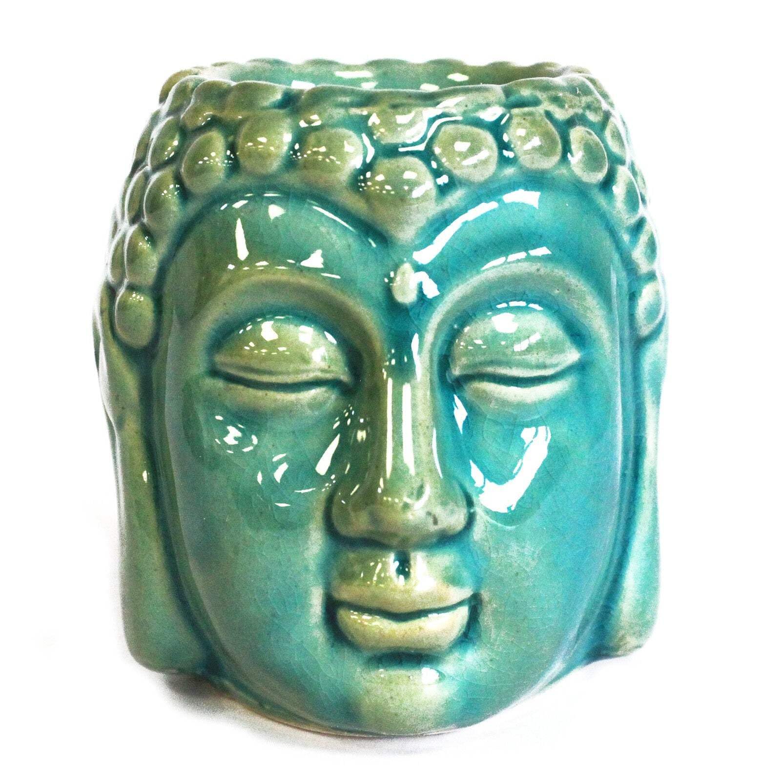 Serenityy Classic Buddha Oil Burner BlueGlazed Ceramic Oil And Wax Melt Warmer200G from B&Q