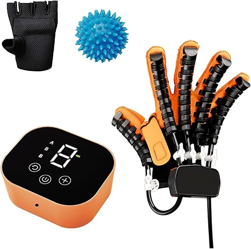 Rehabilitation Robot Gloves, Hand Stroke Recovery Equipment, Left & Right Hand Finger Rehabilitation Trainer, Relieve Hand