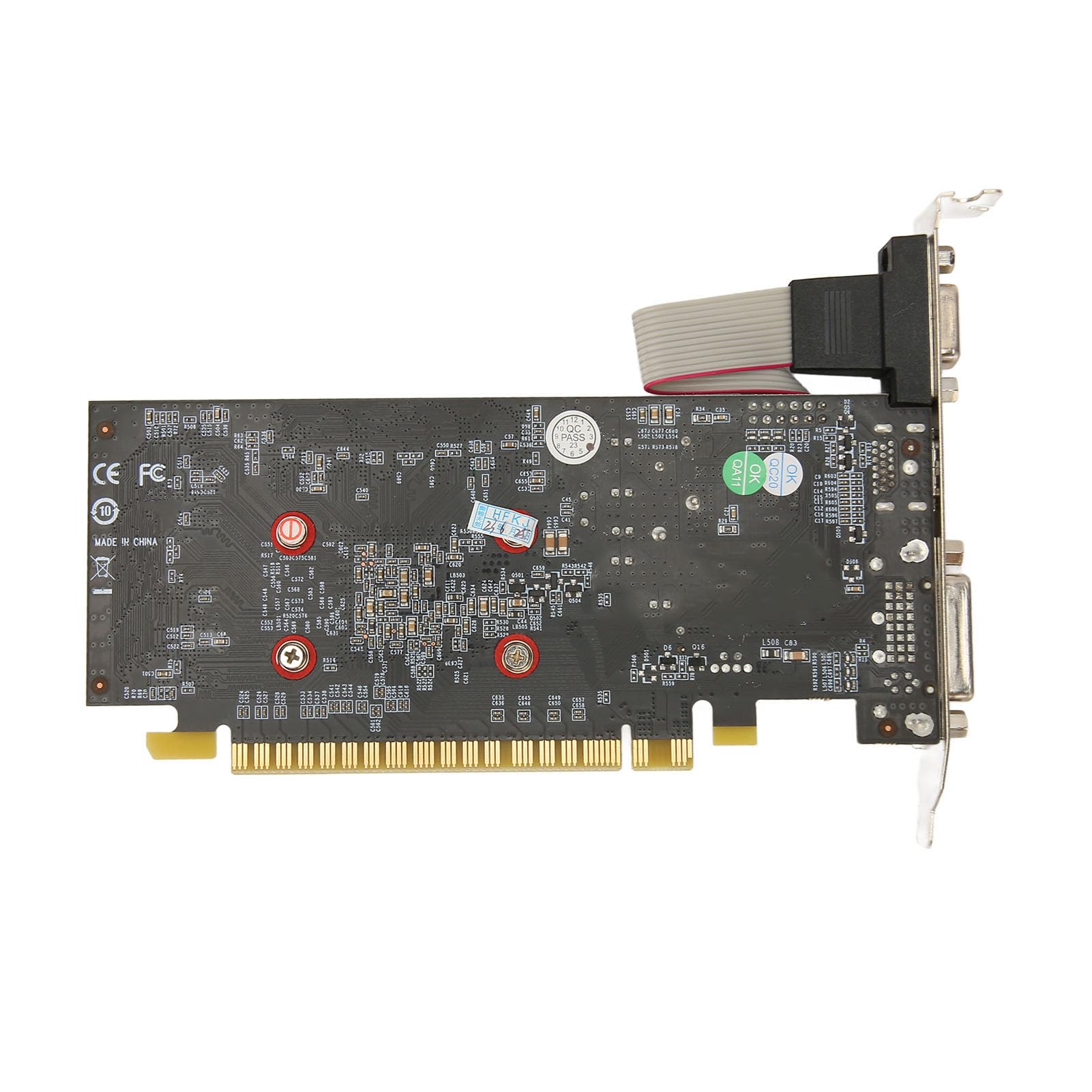 ciciglow Scheda Grafica Desktop, Scheda Grafica per Computer DDR3 da 4 GB a 128 Bit Scheda Video DVI HD VGA X16 3.0 700/1400 MHz per Chassis del Computer