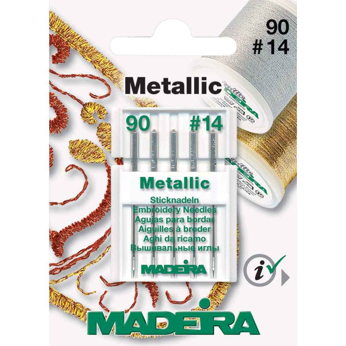 Madeira Metallic Sewing Machine Needles Size 9
