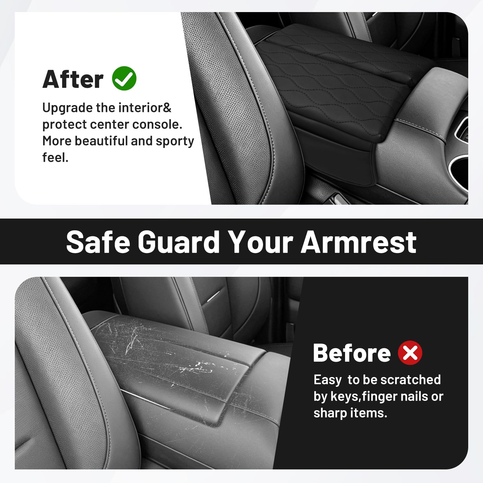 Autorder Copertura per console centrale per Hyundai Palisade (LX3) 2026 Accessori Fodera per cuscino per bracciolo con tasche Borsa in pelle Cuscinetto per console centrale antigraffio per animali