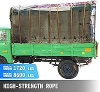 Vista 4 de VEVOR - Cuerda de poliéster de doble trenza de 9/16 pulgadas, 200 pies, cuerda de nailon de tracción de 1100LBS, cuerda de poliéster de alta fuerza