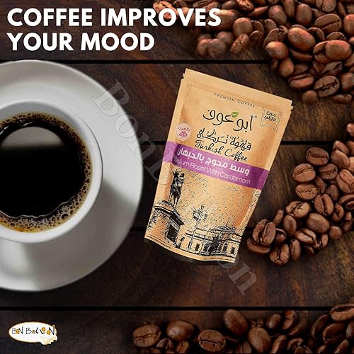 Miniatura 5 de Abu Auf AbuAuf Oriental - Café turco original, árabe, árabe, arábica, café de barro tostado molido, mezcla de tostado medio (tostado medio con