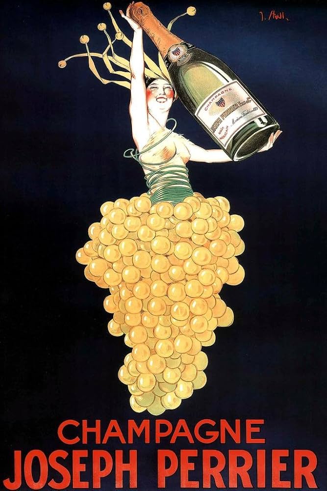 Amazon.com: J Stall Joseph Perrier Champagne Art Deco Liquor