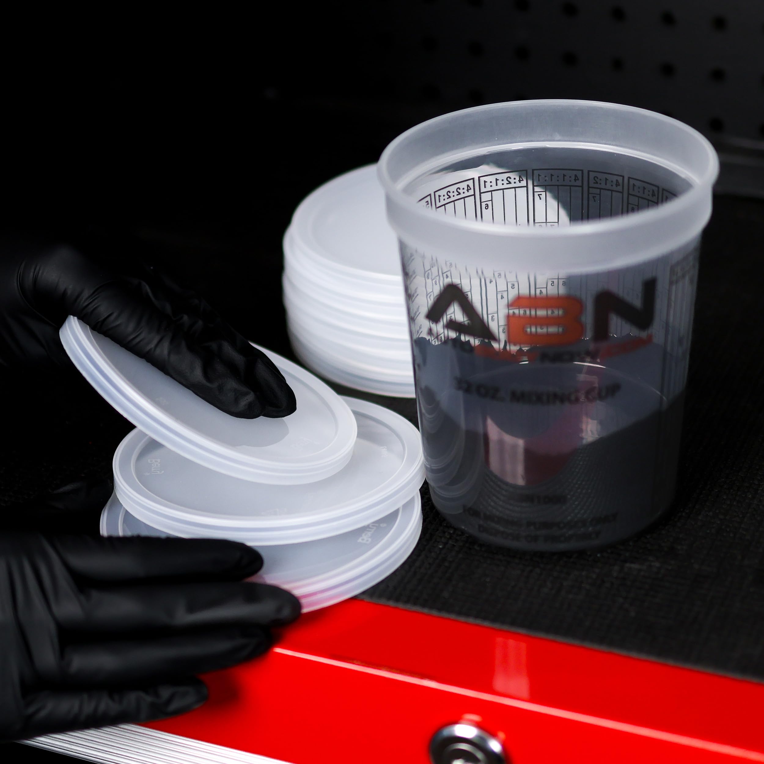 Paint Rim Lid Snapklik.com : ABN Paint Cup Lid - 12 Pack 32oz Plastic Measuring ...