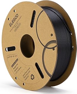 ELEGOO PLA Filament 1.75mm Black 1KG, 3D Printer Filament Dimensional Accuracy +/- 0.02mm, 1kg Cardboard Spool(2.2lbs) 3D Printing Filament Fits for Most FDM 3D Printers