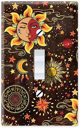 WIRESTER Placa de interruptor de luz de palanca de una sola bandacubierta de placa de pared - Escamas de sirena rosa