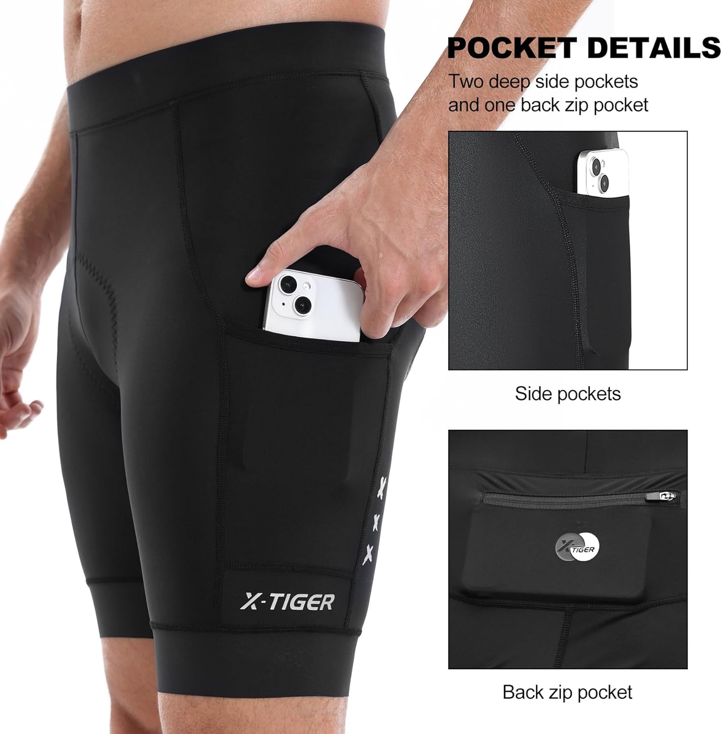 Cycling Shorts Pantalone Cycle NEENCA Men's Bike Shorts 4D Padded