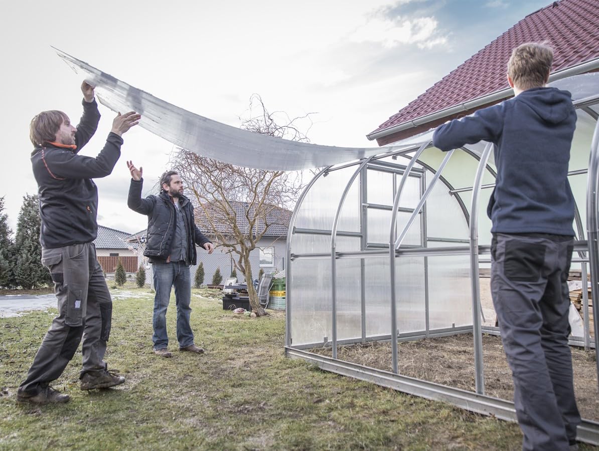 Gewächshaus KLASIKA 12 (3x4m) mit fundamenten und 6mm Polycarbonat