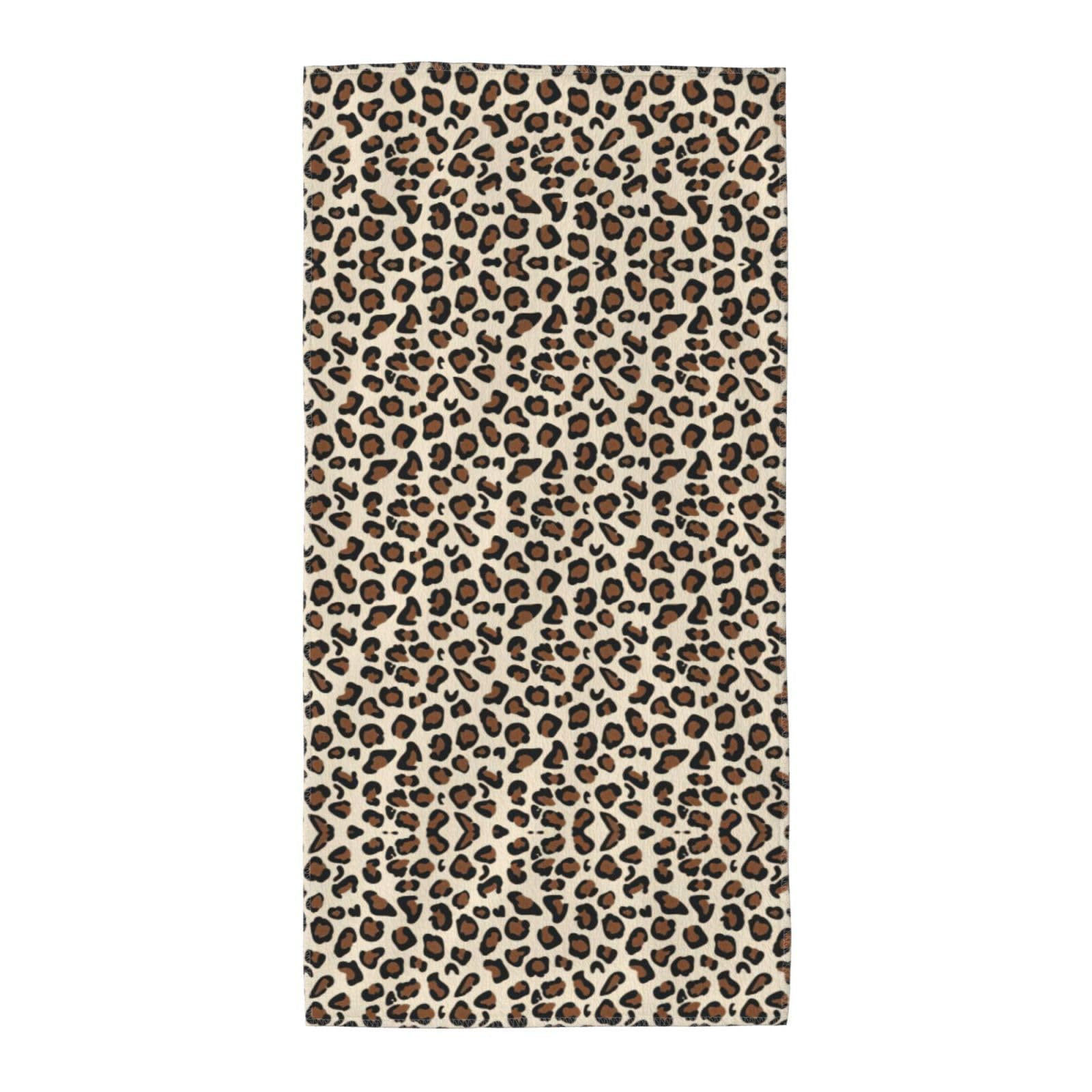 WYCZHY Leopard Print Printed Quick Dry Beach Towel For Camping Travel Vacation