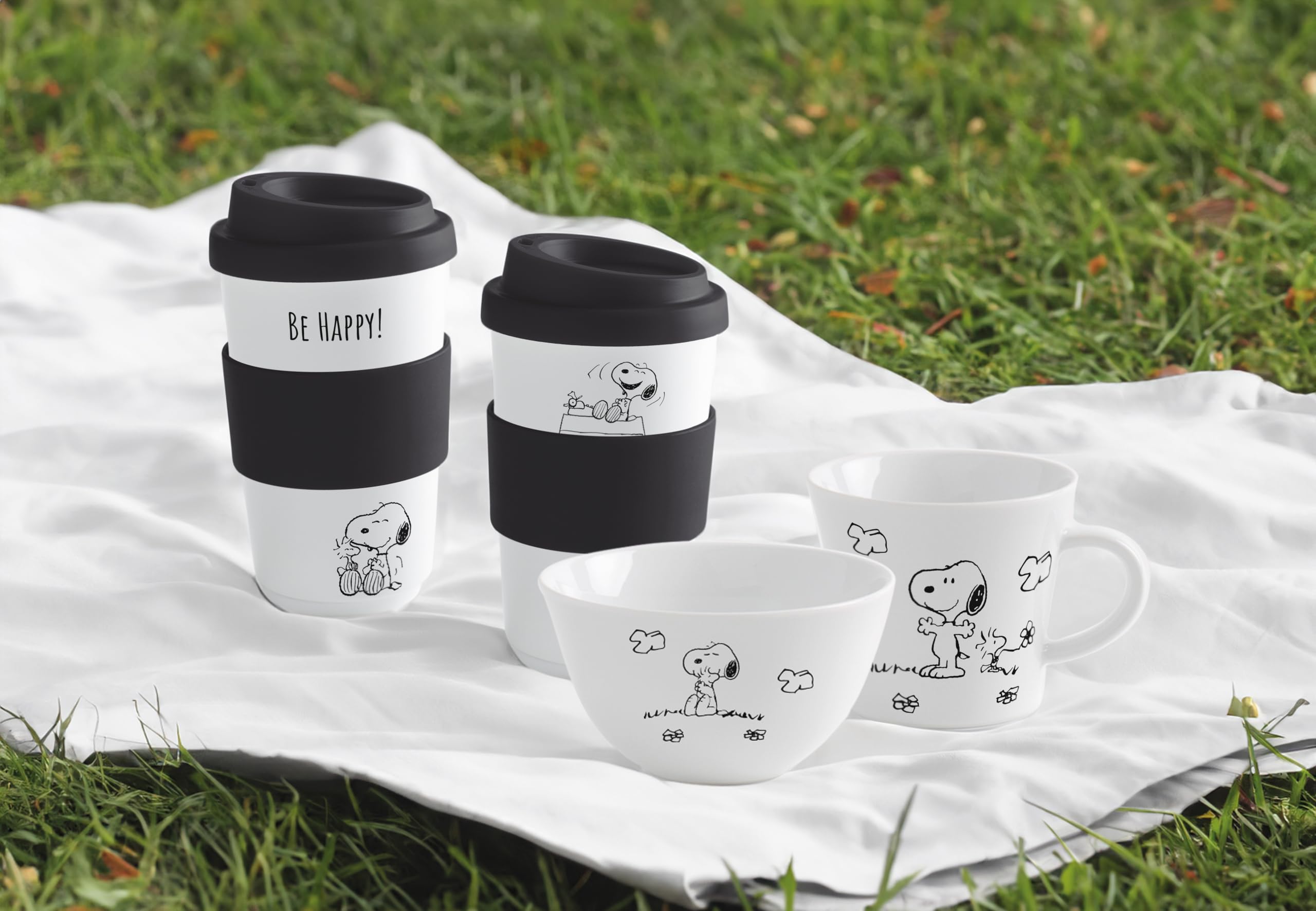KAHLA Peanuts Joy Becher 0,35 L – Weißer Porzellanbecher Mit Snoopy-Motiv