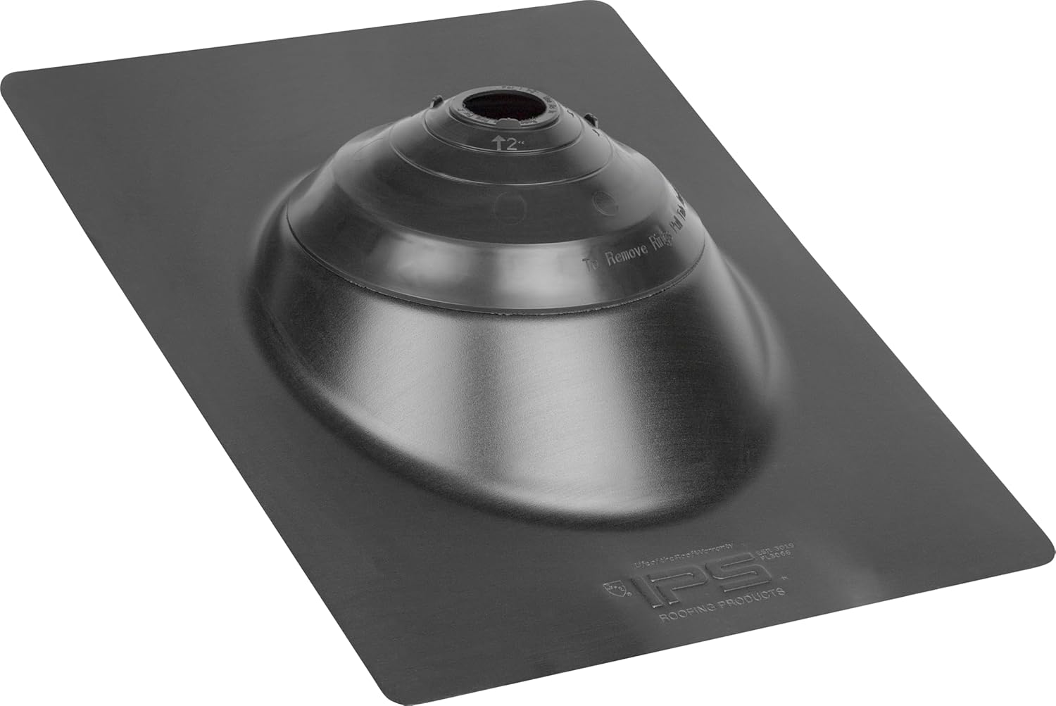 Water-Tite 81880 Multi-Size 4N1 Roof Flashing, 18-by-18-Inch Galvanized Steel Base with PVC Collar, for 1-1/4- to 4-Inch Pipes, Mill Finish