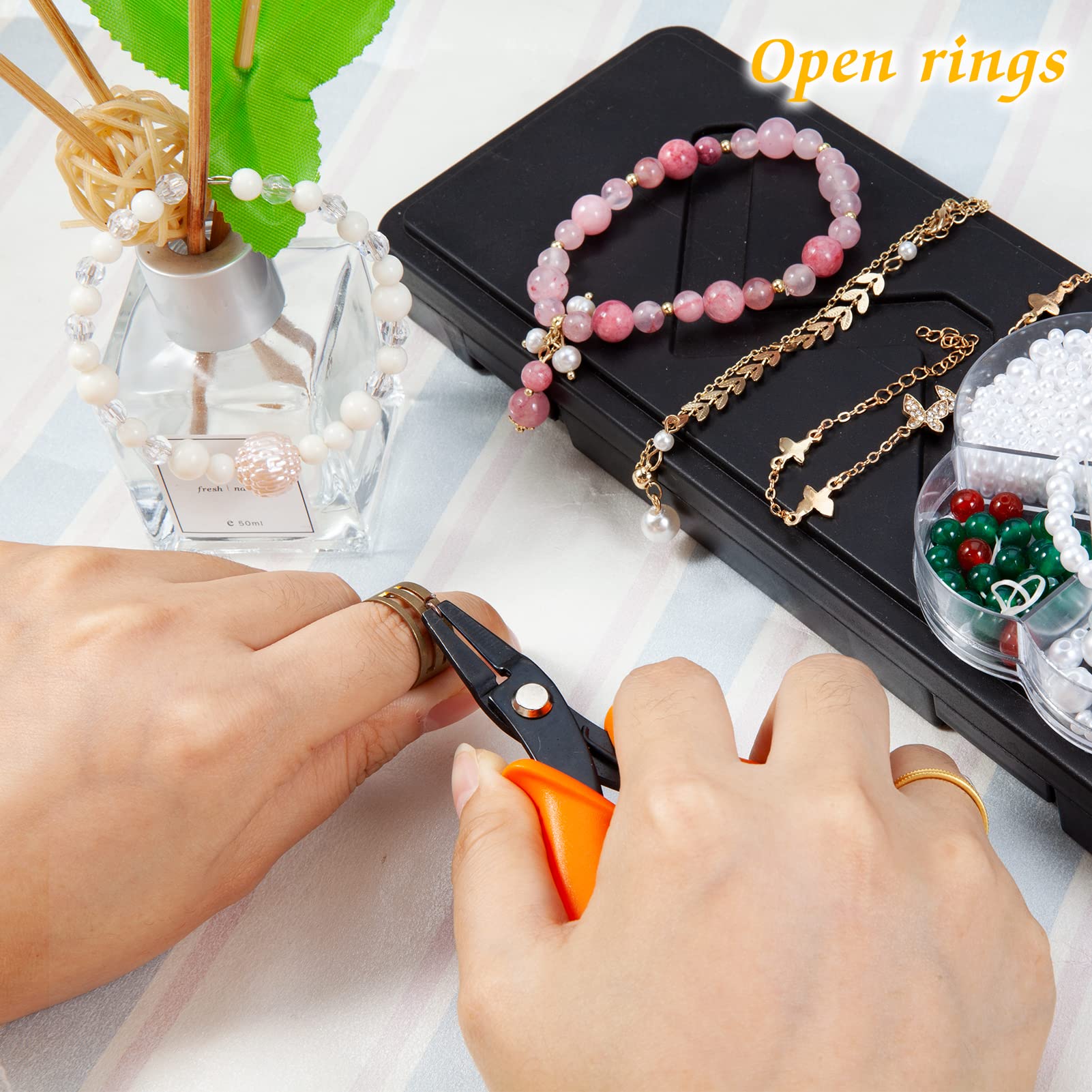 LEONTOOL Mini Flat Nose Jewelry Pliers - 4-Inch Duck Billed Pliers, Smooth Jaw, Wire Bending & Wrapping Tools - Image 3