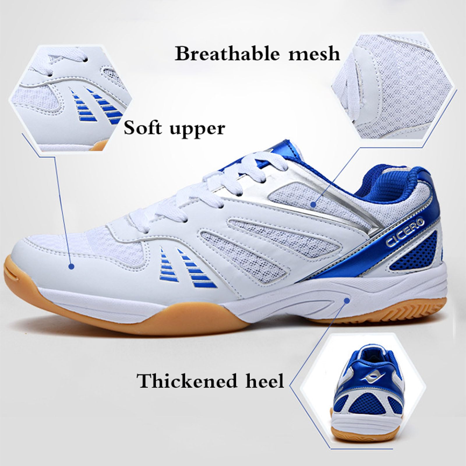 Zapatos de bádminton Ligeros y Transpirables,Zapatos de Entrenamiento de bádminton,Zapatos De Bádminton para Hombre,Zapatillas De Tenis BáDminton,Ligeros,para Mujeres Y Hombres Jóvenes