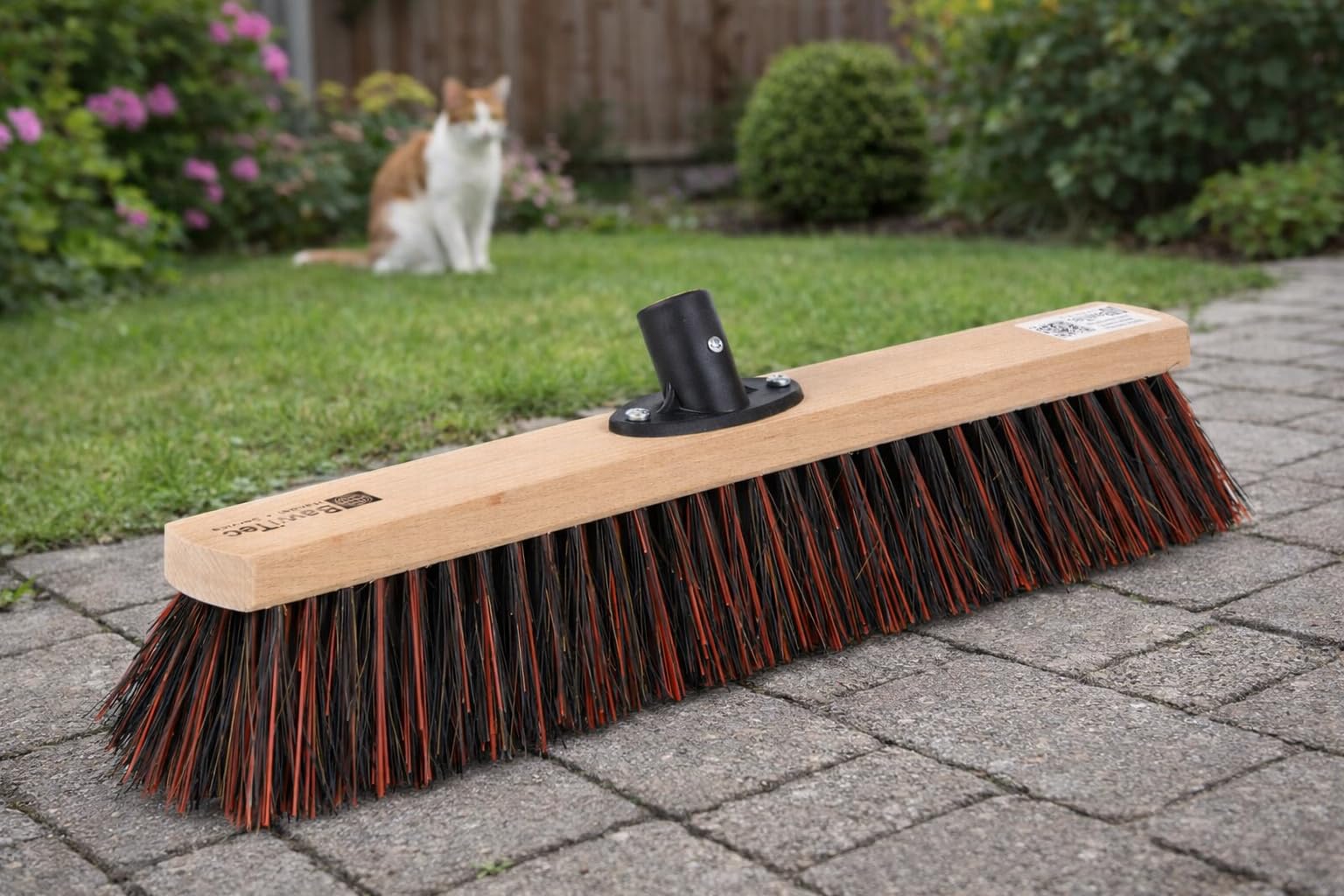 Spezieller Straßenbesen Arenga Mix Borsten 60 cm Lang Besen ohne Stiel | Mit QuickFix-Halter für Standardstiele, ArengaMix-Borsten, Für groben und feinen Schmutz