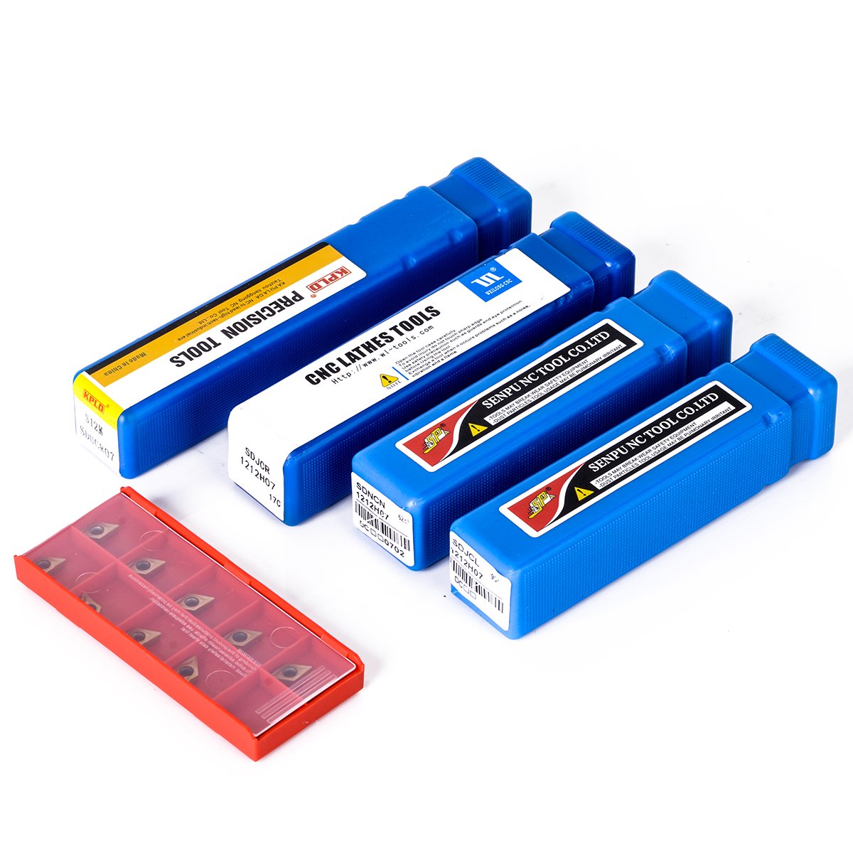 Set Portautensili Per Tornio - 4 Pezzi Con Inserti In Metallo Duro - Foto 5