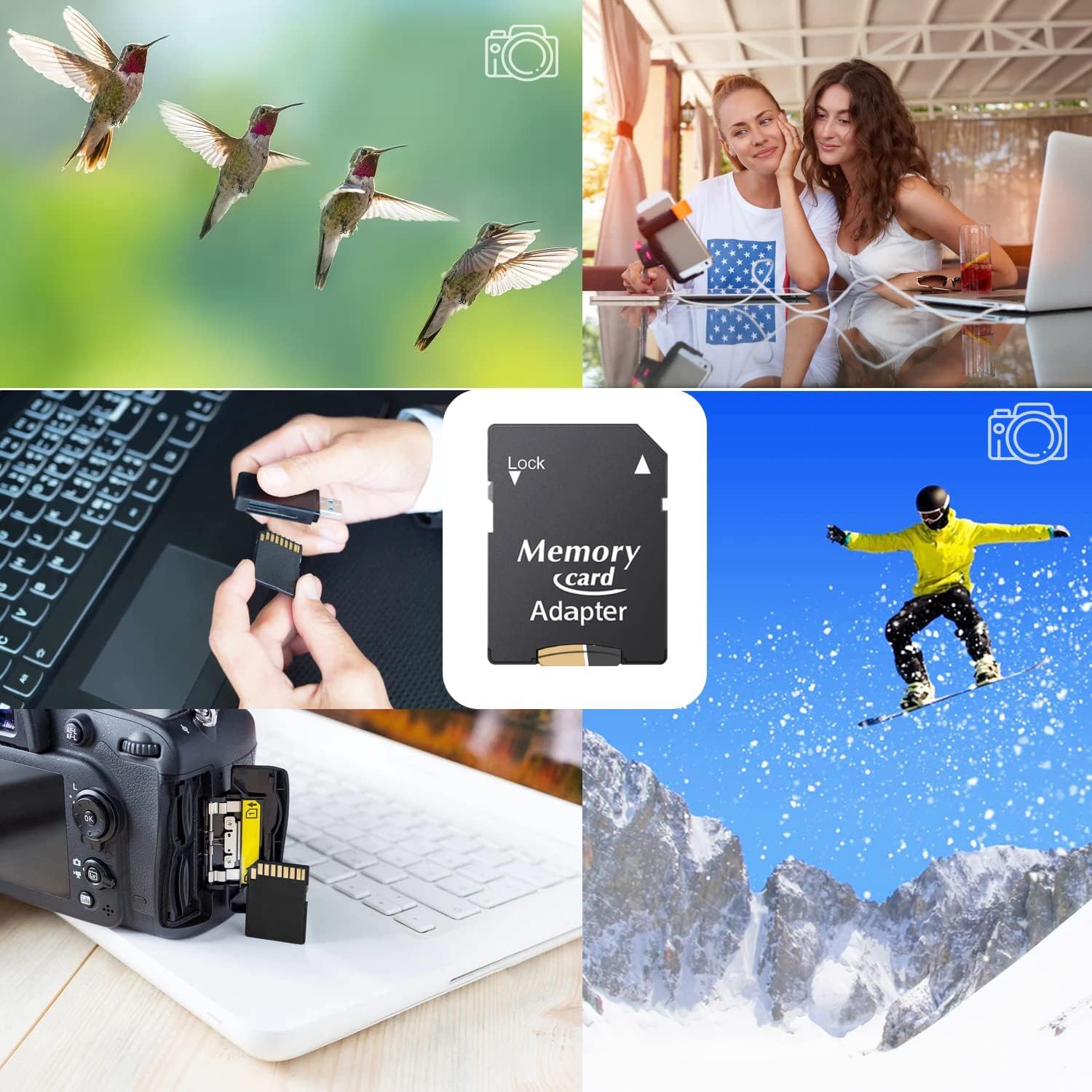 Scheda MicroXC TF da 512 GB C10, U3, A2, V30, 4K UHD Video ad alta velocità per Drone/Smartphone/Fotocamera/Dash Cam
