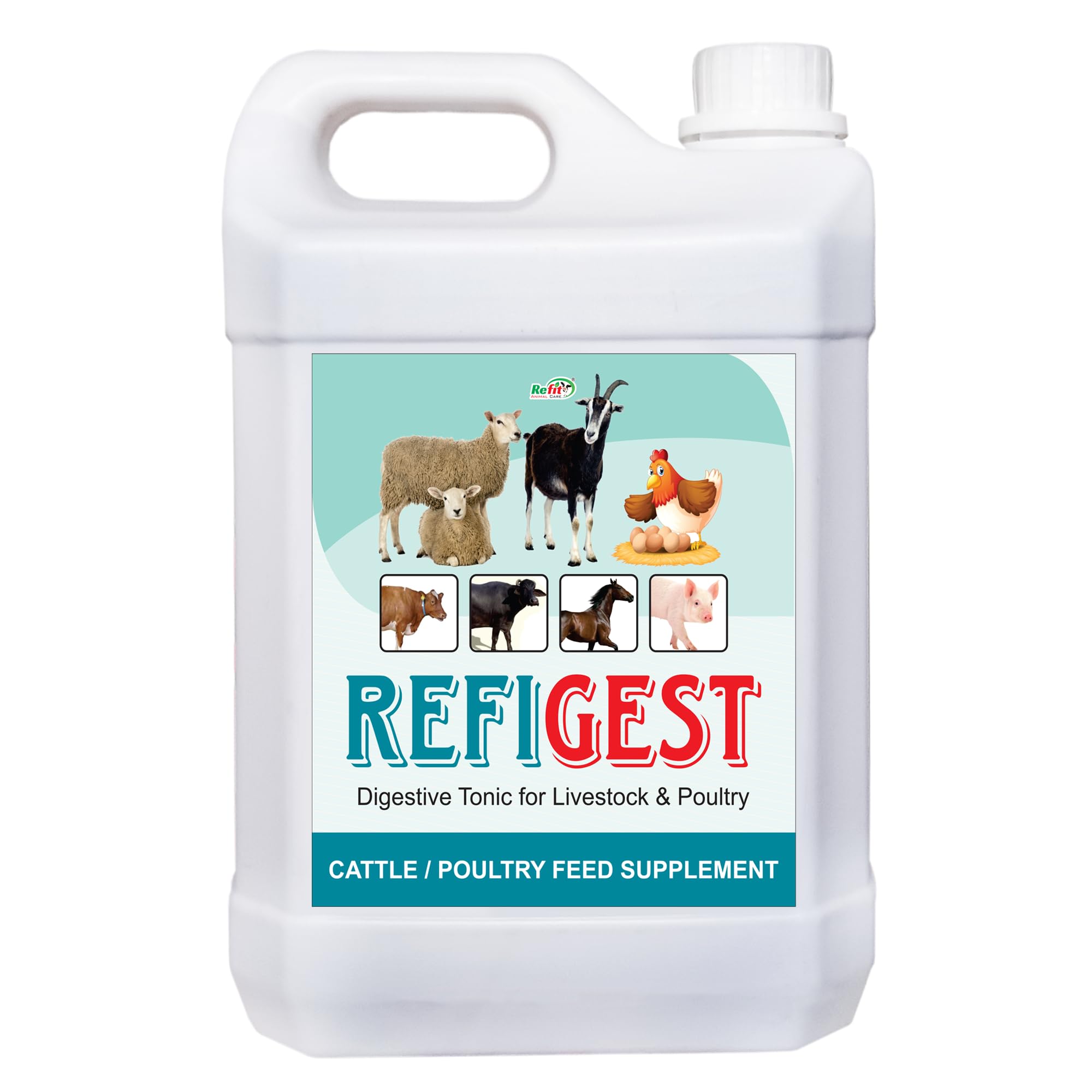 REFIT ANIMAL CARE Digestive Tonic for Goats, Poultry, Cattle, Cow ...