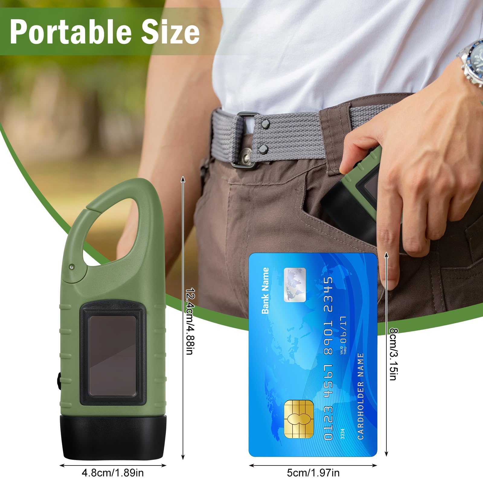 Kssvzz 2 Pack Wind Up Torch, Solar Torch With Carabiner Hook, Hand - View #3
