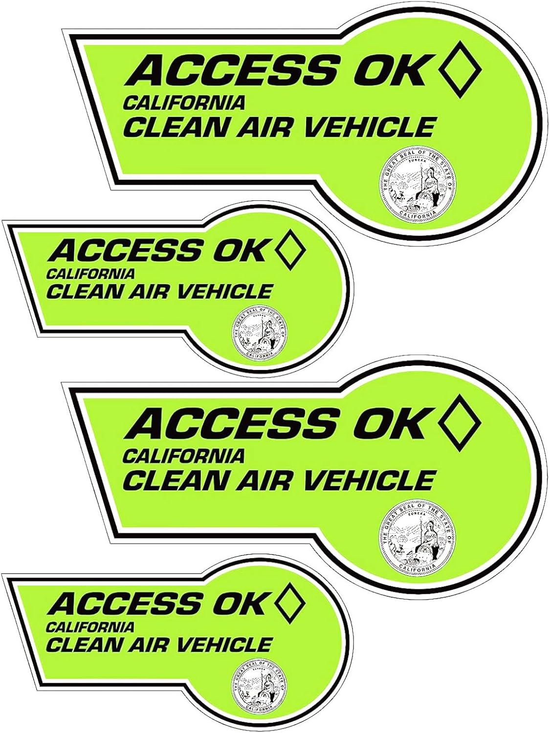Aolamegs California HOV Stickers Protection Film 2022 and