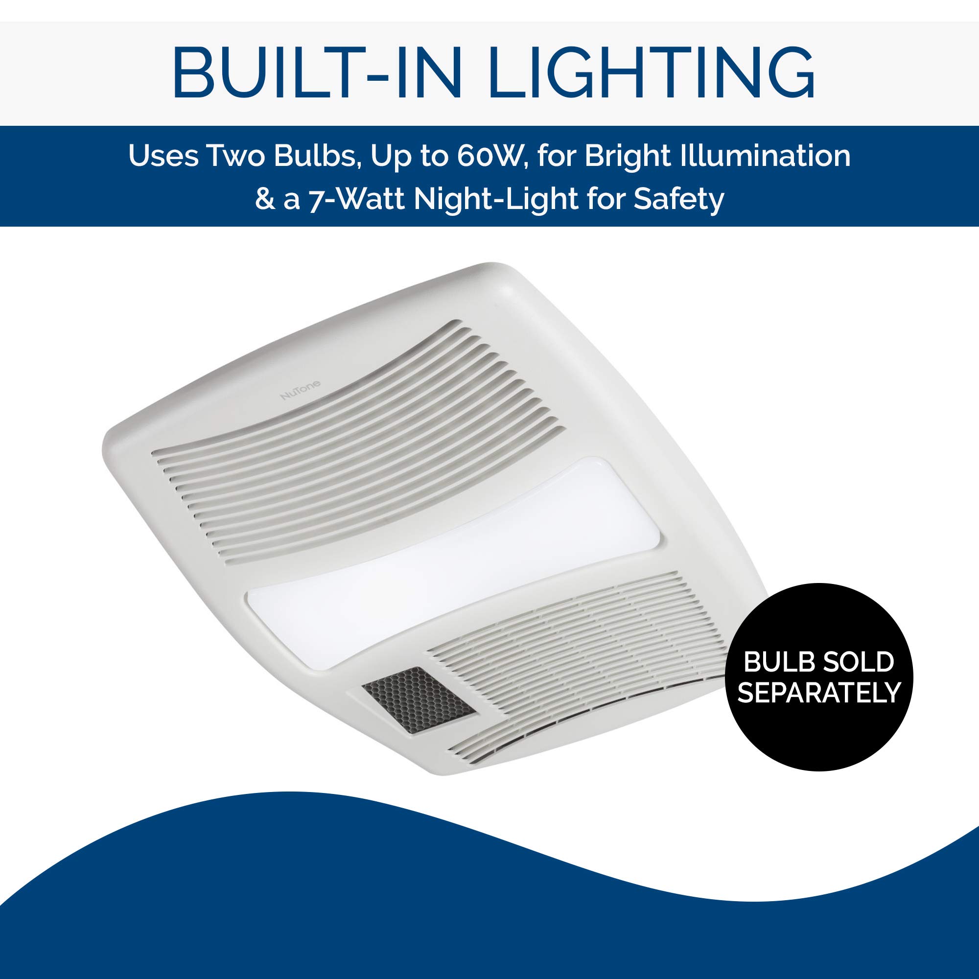 Broan QTXN110HL Ultra Silent Heater Combination Ventilation Fan with Light  in 6 Round Ducting (110 CFM) : Amazon.ca: Tools u0026 Home Improvement