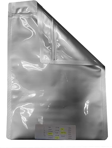Miniatura 5 de PackFreshUSA Bolsas herméticas de Mylar con tapa hermética de un galón (10 x 14 pulgadas) para el almacenamiento de alimentos a largo plazo, siglo