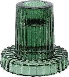CASTIÇAL PORTA VELA DECORATIVO HOME&CO VIDRO 6x6x6cm VERDE